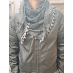 RUPTURE DE STOCK // Keffieh palestinien Original gris et noir